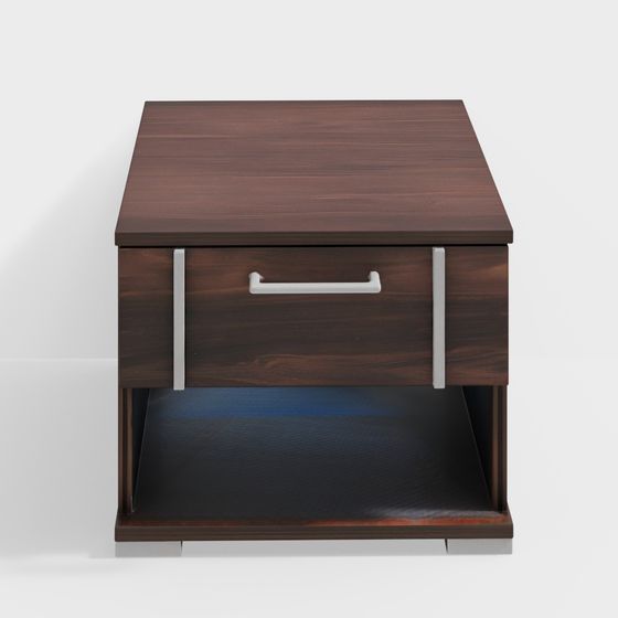 Chic Minimalist Nightstand 3D model for Modern Interiors