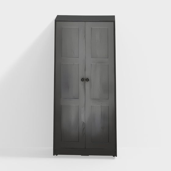 Elegant Low-Poly Wardrobe 3D model for Modern Interiors