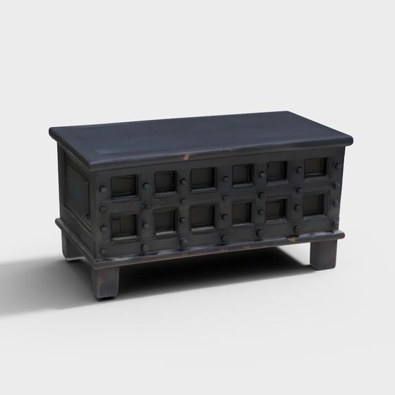 Vintage Industrial Storage Box 3D model
