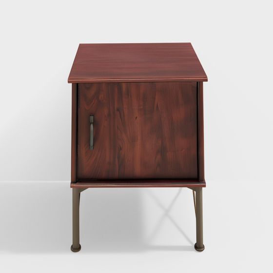 Retro Style Bedside Table 3D model