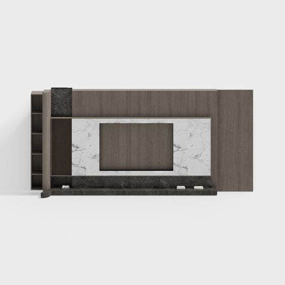 Urban Living Room Fireplace 3D model for Modern Interiors