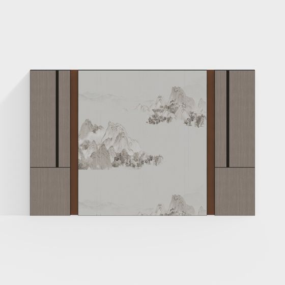 Elegant Landscape Screen 3D model for Creative Projects