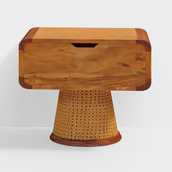 Woven Time Side Table 3D model for Modern Spaces