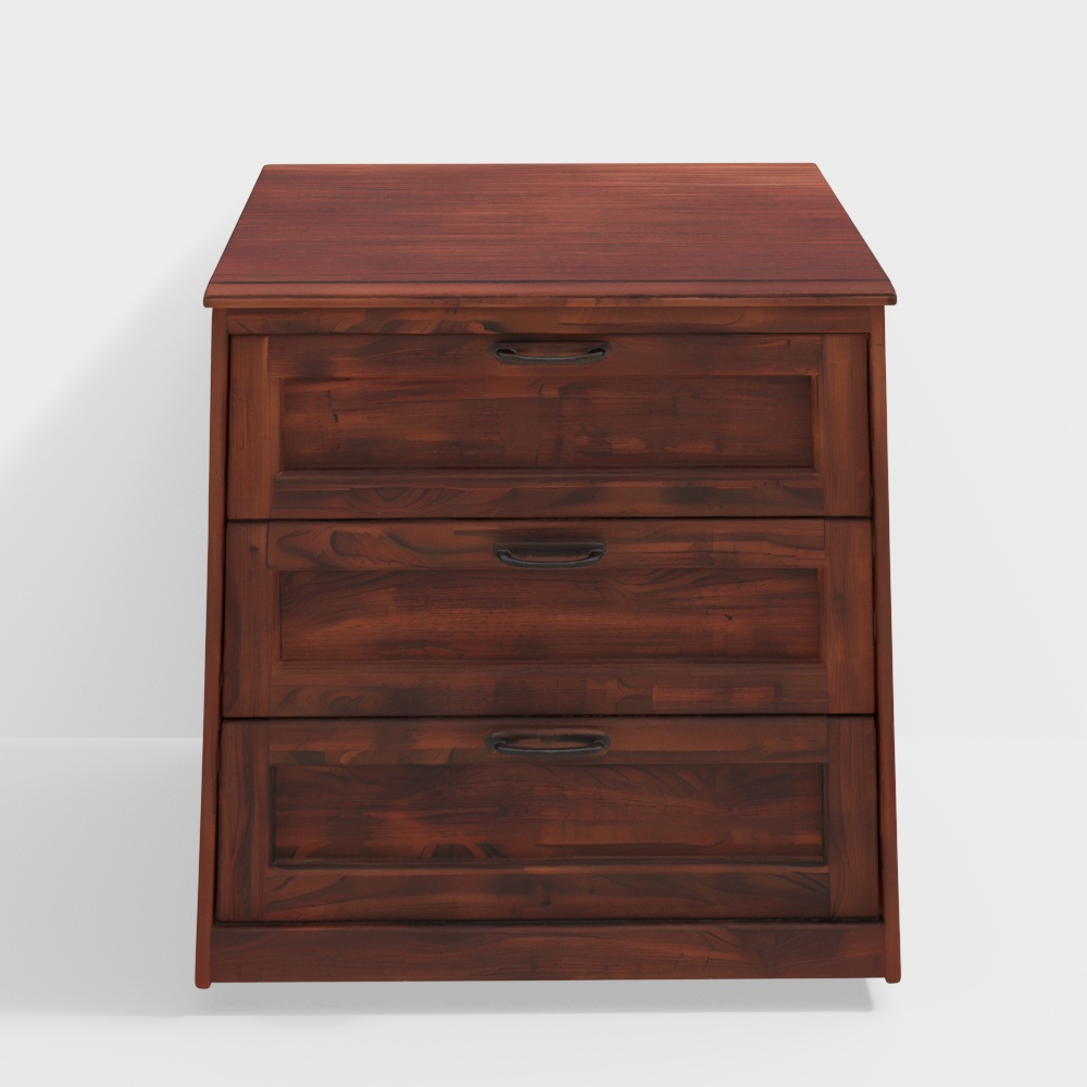 Brown Chest of 3 Drawers