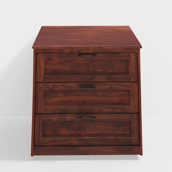 Elegant Low-Polygon Nightstand 3D model