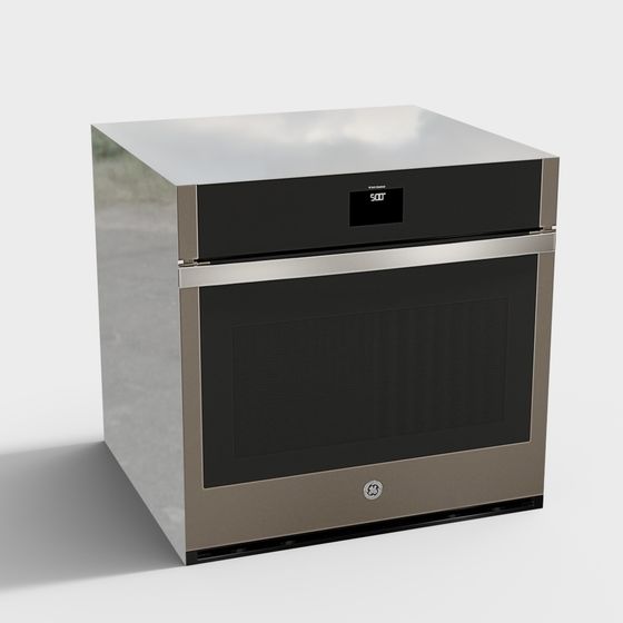 High-Detail Low-Poly Embedded Oven 3D model