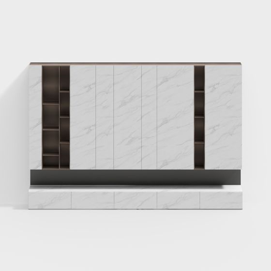 Urban Minimalist Bookshelf 3D model