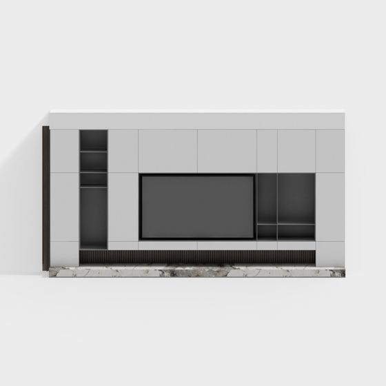 Contemporary TV Cabinet 3D model for Modern Spaces