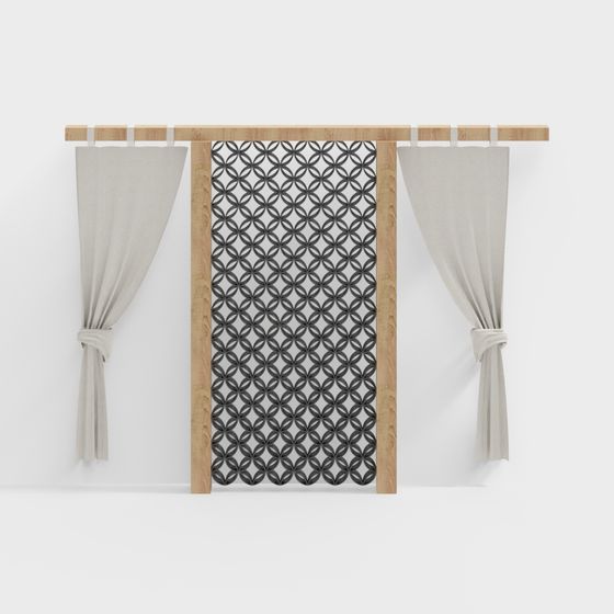 Stylish Low Polygon Partition Wall 3D model