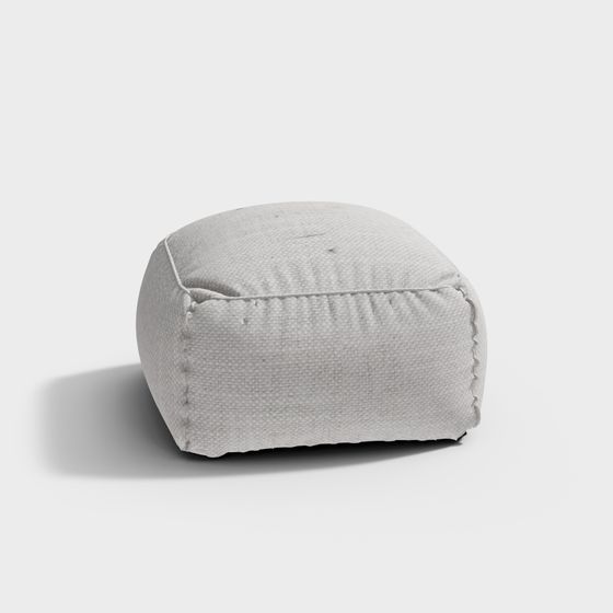 Comfortable Pouf 3D model with Low Polygon Design