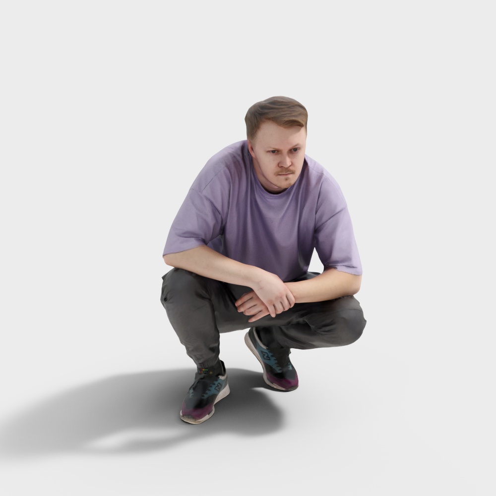 Squatting Man 1