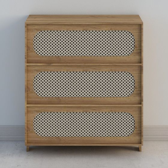 Polka Dot Wood Cabinet 3D model