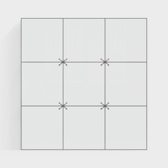 Modern Low Poly Grid Floor 3D Model