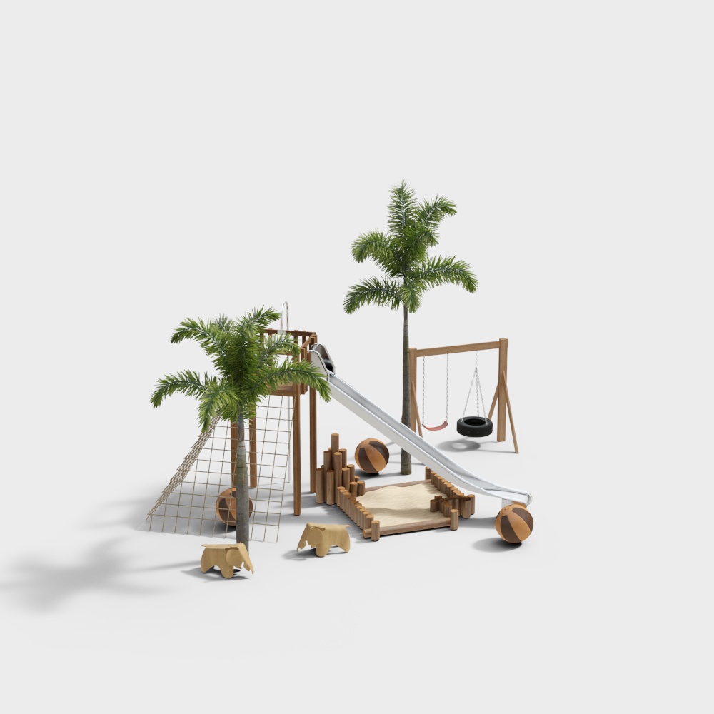 Children’s Sandbox Slide Playset