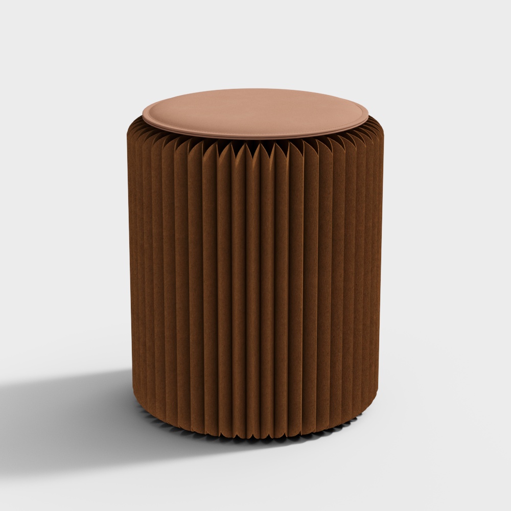 折疊牛皮紙圓凳