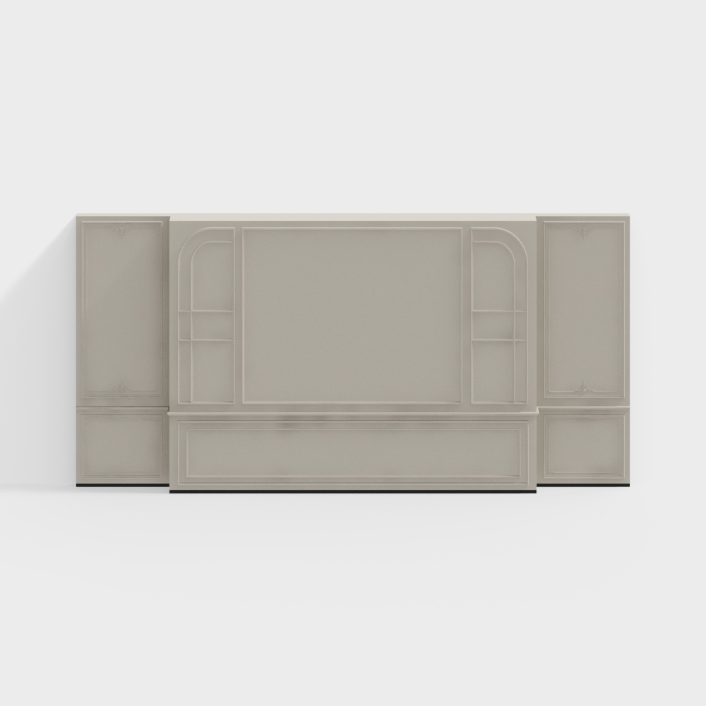 Französische Wohnzimmer-Feature-Wand