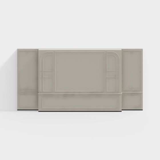 Französische Wohnzimmer-Feature-Wand