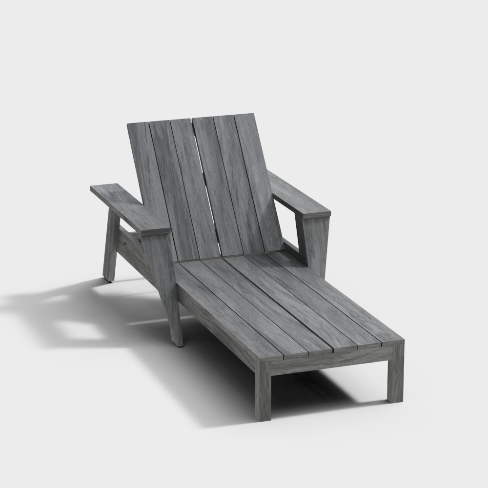 Lettino Luxcline grigio carbone