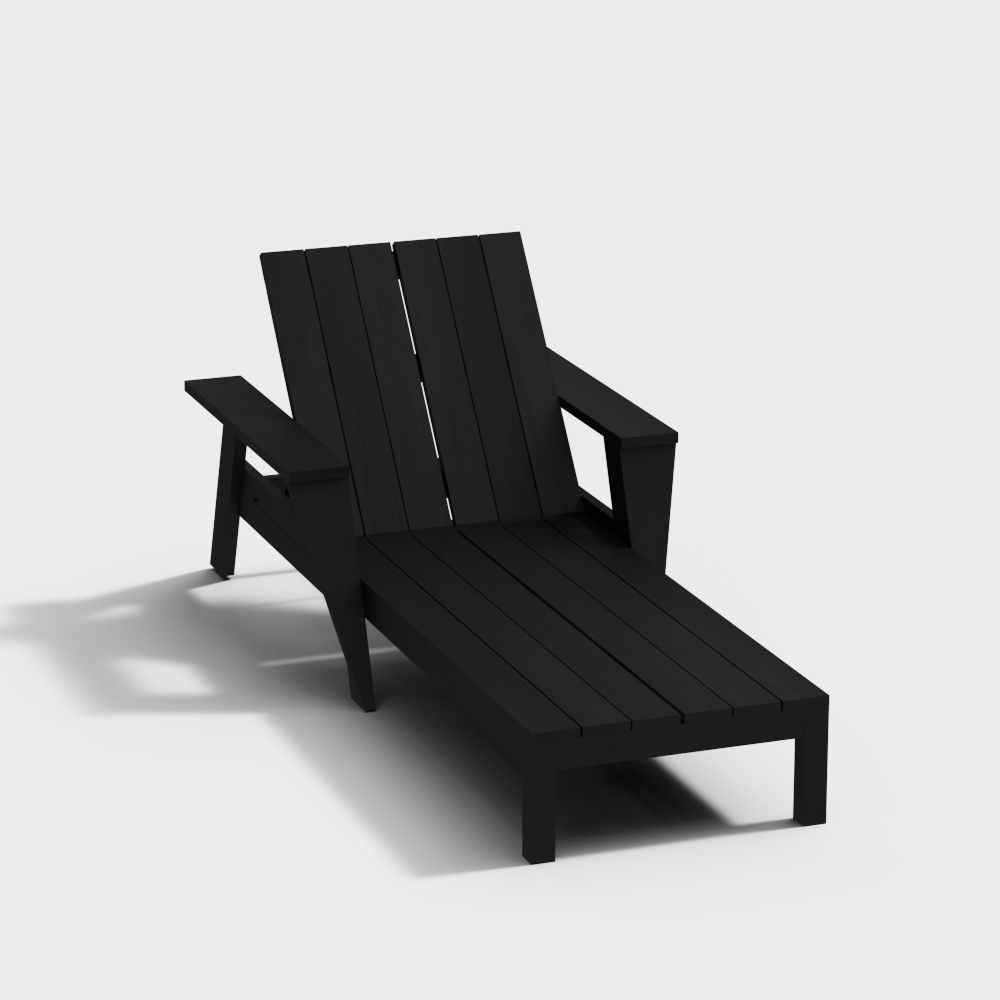 Lettino Luxcline nero