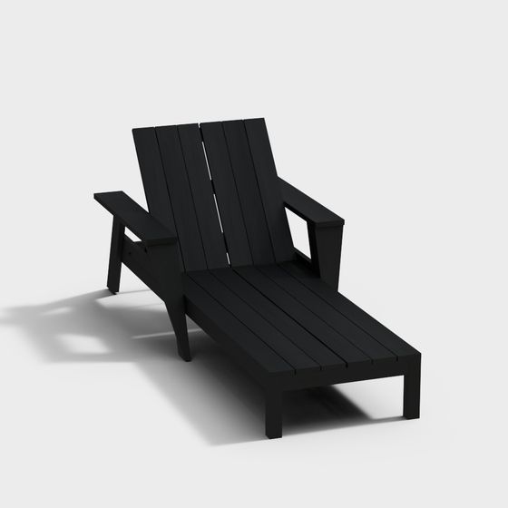 Lettino Luxcline nero