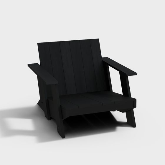 ブラックのラグシーングチェア