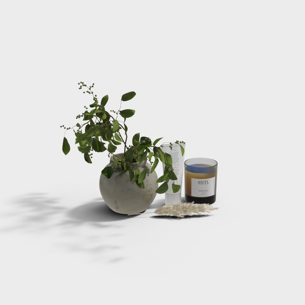 Grüne Pflanzen Zubehörverzierungen