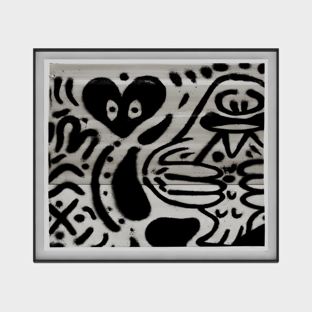 모던 흑백 그래피티 장식