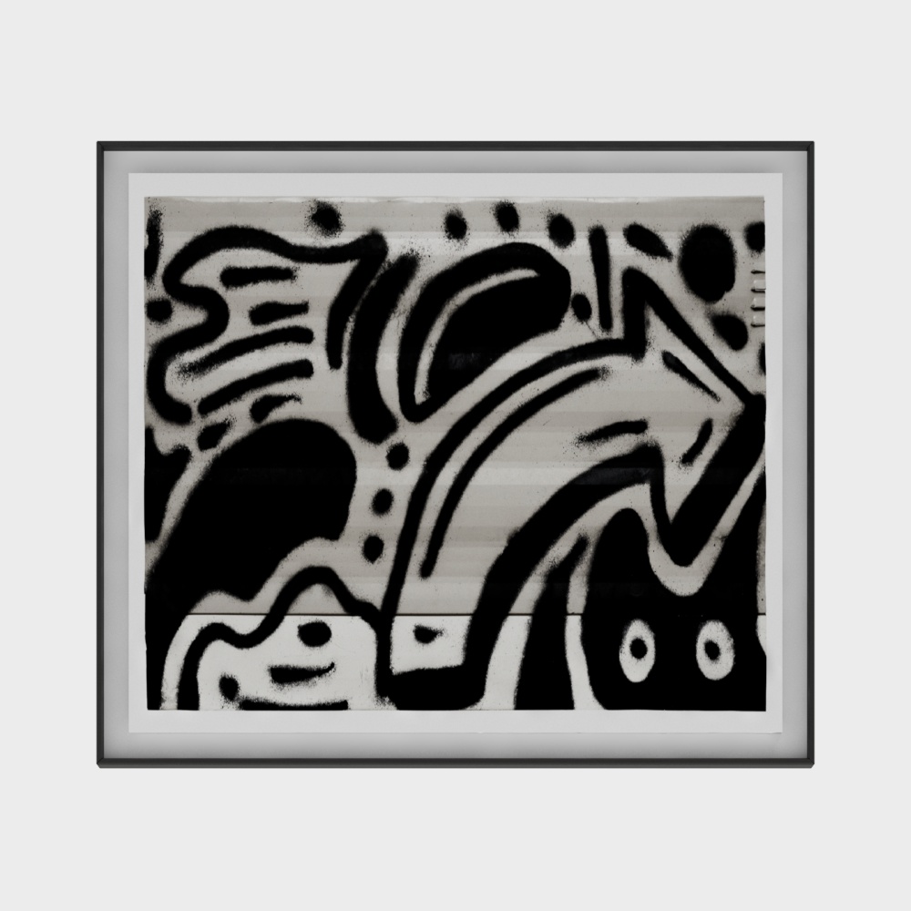 모던 흑백 그래피티 장식화