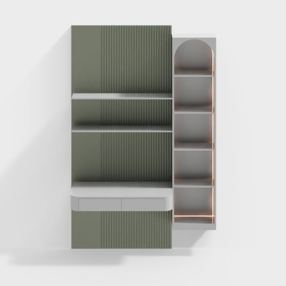 Modern Kids Desk with Bookshelf