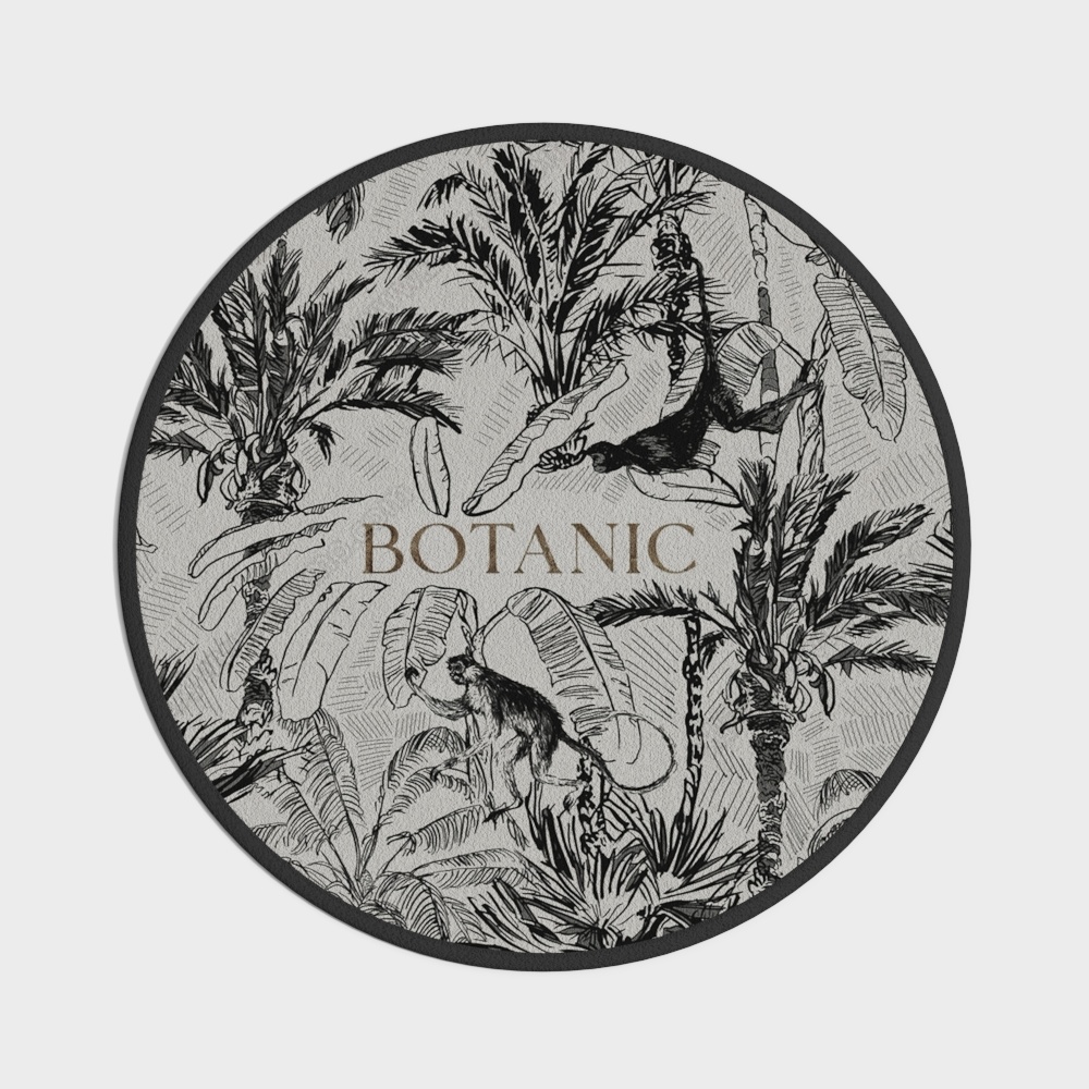 French Bathroom Round Rug