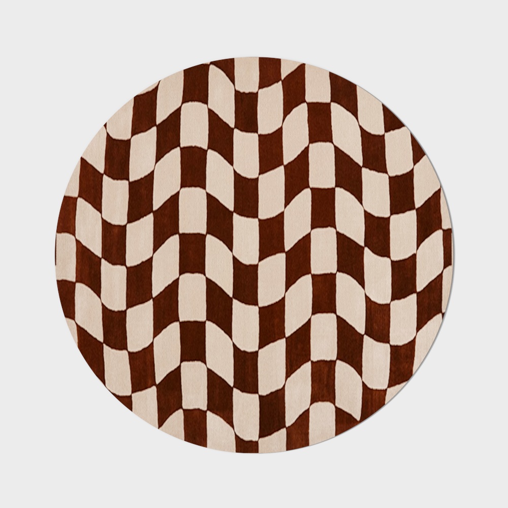 Moderner runder geometrischer Teppich