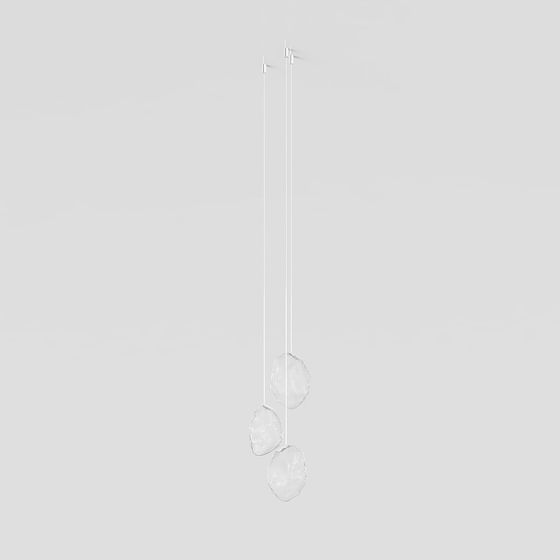 Stylish Crystal Pendant Light 3D model for Creative Spaces