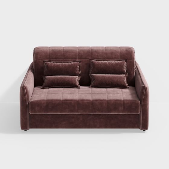 Stylish Low Poly Sofa 3D model for Modern Interiors