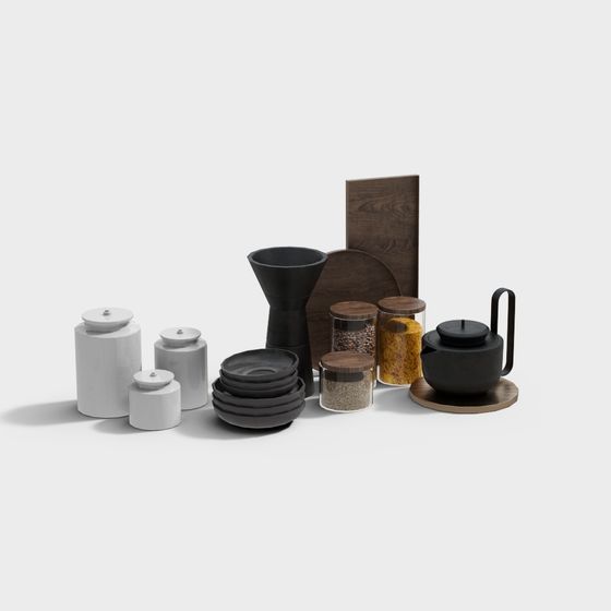Modern Minimalist Kitchenware 3D model