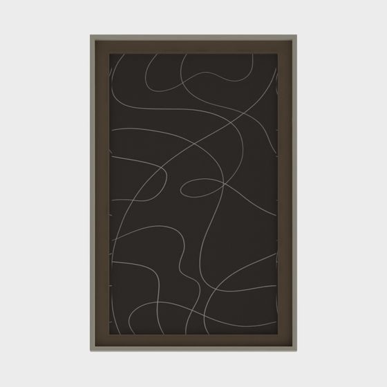 Minimalistic Abstract Line Art Frame 3D model