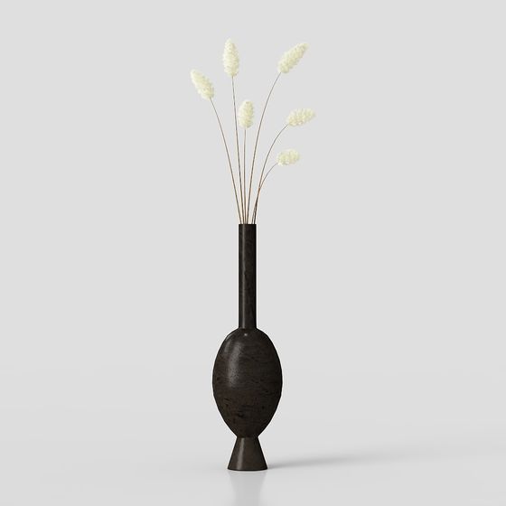 Chic Low-Polygon Vase 3D model for Creative Spaces