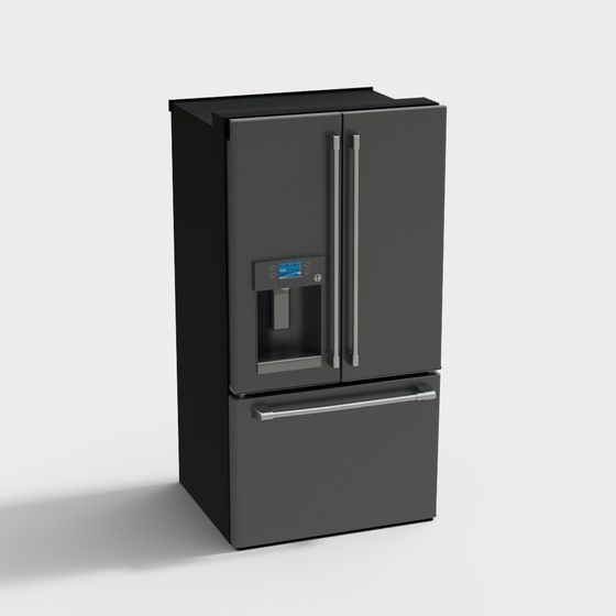 Modern Low-Polygon Refrigerator 3D model
