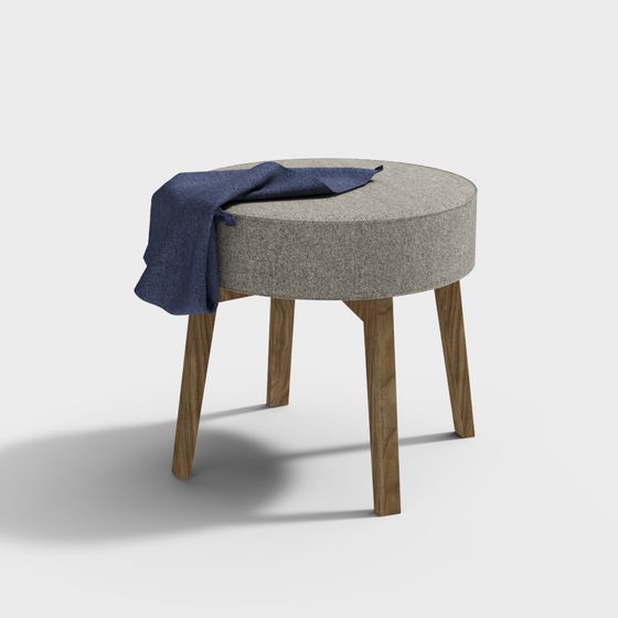 Modern Round Stool 3D model Design