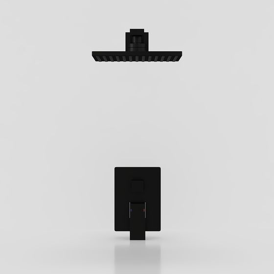 Minimalist Low-Poly Shower Head 3D model