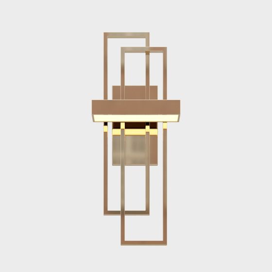 Futuristic Geometric Metal Light 3D model