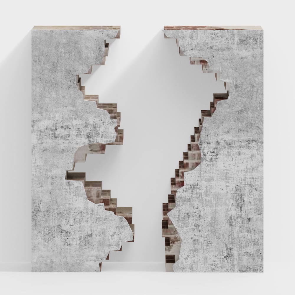 Industrielle Betonwand mit Abnutzungseffekten