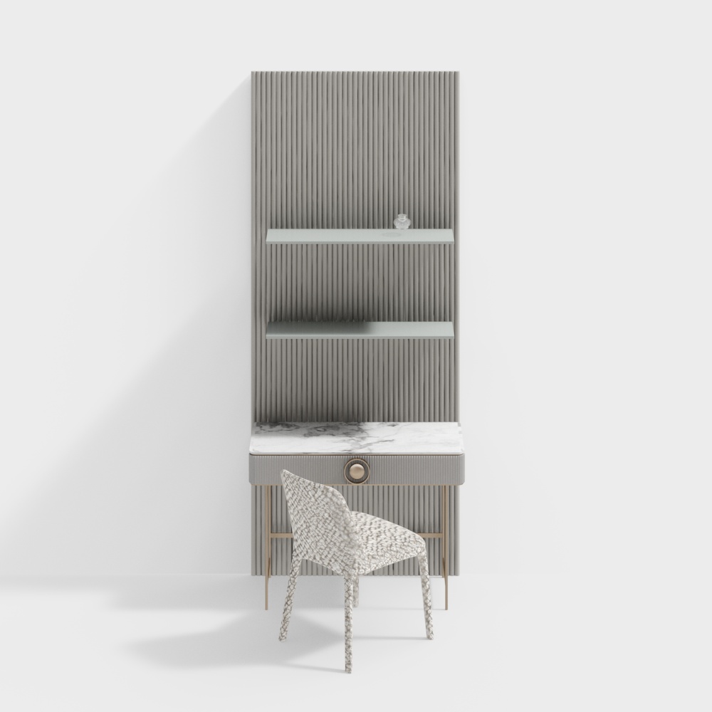 モダンデスク＆チェアセット