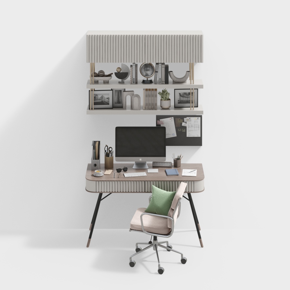 combinación de escritorio y silla