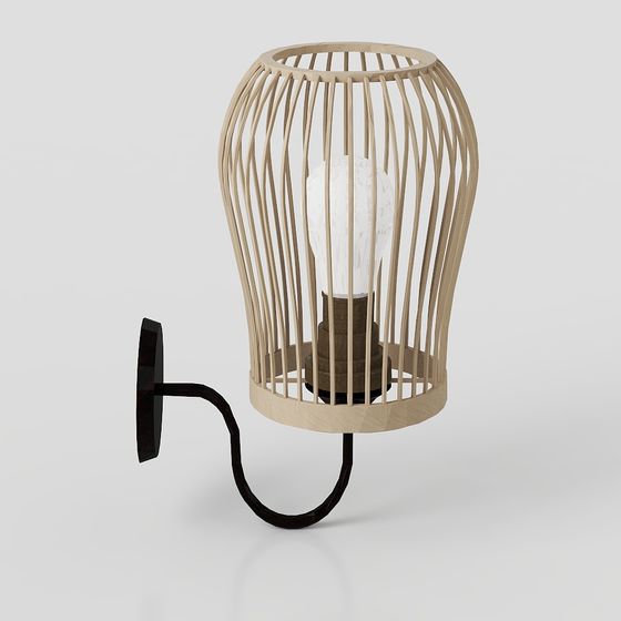 Charming Caged Light 3D model for Creative Spaces