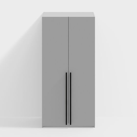 Modern Gray Storage Cabinet 3D model