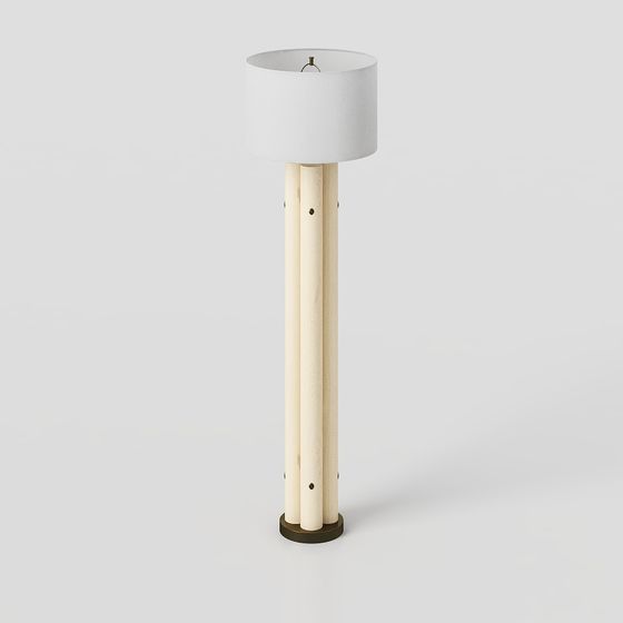 Stylish Low-Poly Floor Lamp 3D model
