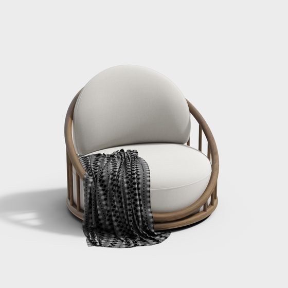 Curvy Comfortable Chair 3D model