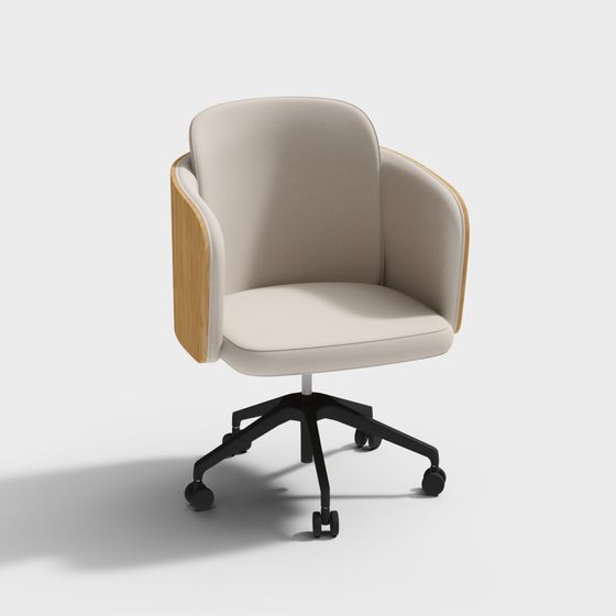 Modern Low-Polygon Office Chair 3D model