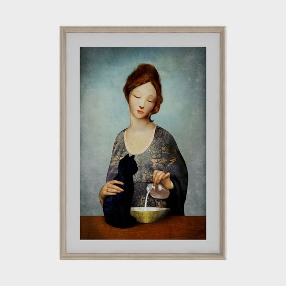 Elegant Vintage Tea Room Lady 3D model