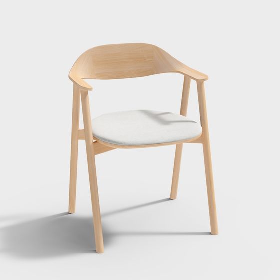 Sleek Low-Poly Chair 3D model for Creative Spaces